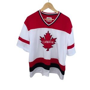 Snowcap Canada Hockey Jersey Adult XXL Red White Maple Leaf Sportswear